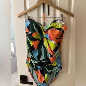 Anna Cole strapless bathing suitg suit 14